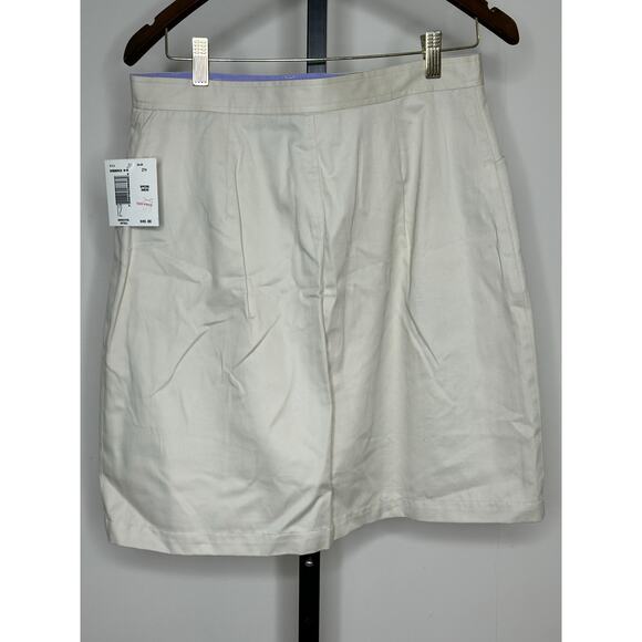 Liz Claiborne LizSport Skirt-NWT- size‎ 12 ivory 100% cotton - Picture 2 of 6